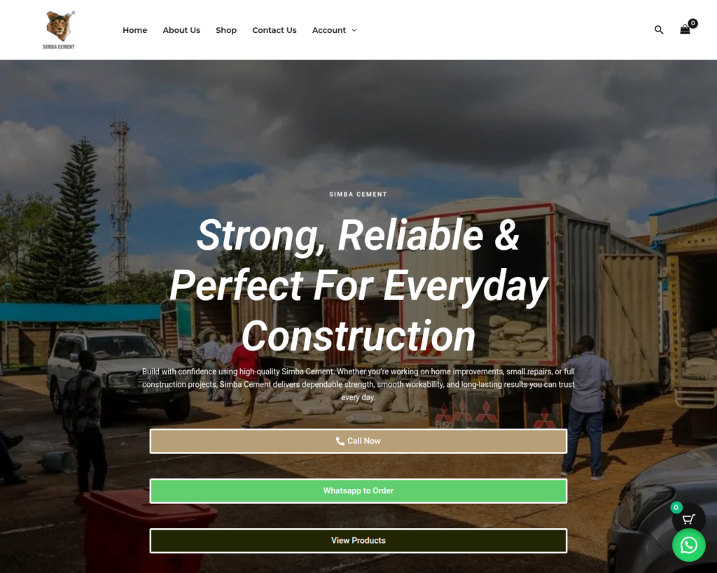 Construction Supplies & Simba Cement Hub simba cement online shop