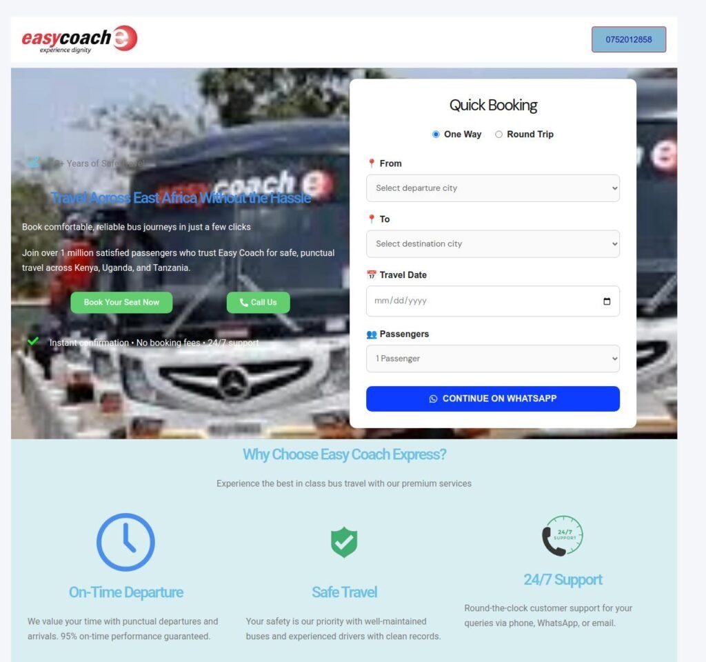 Easy Coach Express Booking Platform easycoach